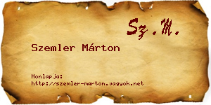 Szemler Márton névjegykártya